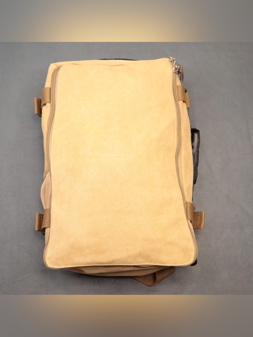 KAKA Design Convertible Backpack Duffel Bag Canvas Travel Hiking Luggage Khaki - Picture 8 of 11